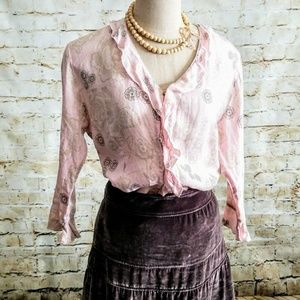 ▪Cut Loose▪Soft 🌹🍑Peachy/Pink🌹🍑 Blouse